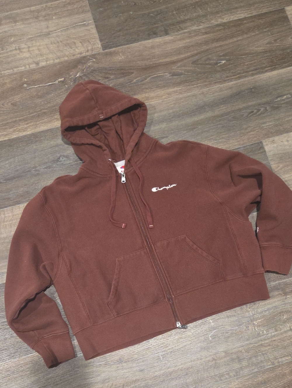 CHAMPION LARGE CROPPED HOODIE